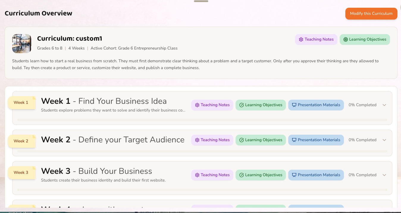 Lemonade Lab Curriculum